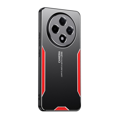 

For Xiaomi Redmi 14C Blade Series TPU Hybrid Metal Phone Case(Red)