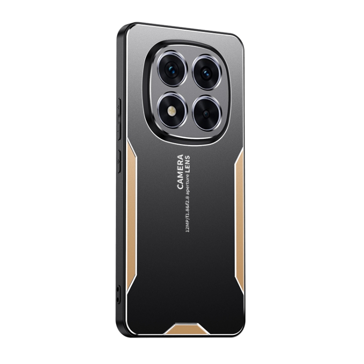 

For Xiaomi Redmi Note 14 Pro+ 5G Blade Series TPU Hybrid Metal Phone Case(Gold)
