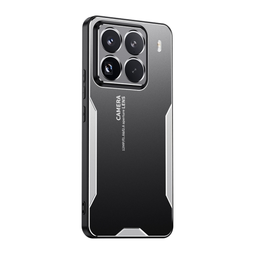 

For Xiaomi 15 Pro Blade Series TPU Hybrid Metal Phone Case(Silver)