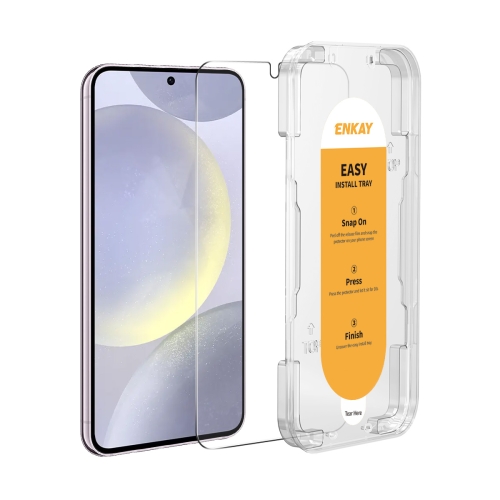 For Samsung Galaxy S24 5G ENKAY Easy Install 0.18mm High Alumina Silicon Full Glass Film, Support Ultrasonic Unlock for iphone xs max easy install 28 degree privacy armor tempered glass film