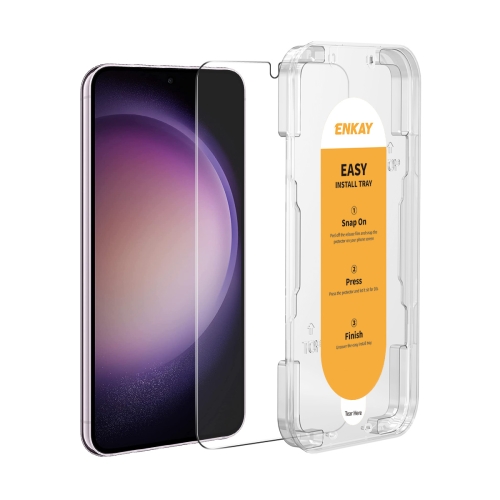 For Samsung Galaxy S23 5G / S22 5G ENKAY Easy Install 0.18mm High Alumina Silicon Full Glass Film, Support Ultrasonic Unlock for iphone xs max easy install 28 degree privacy armor tempered glass film