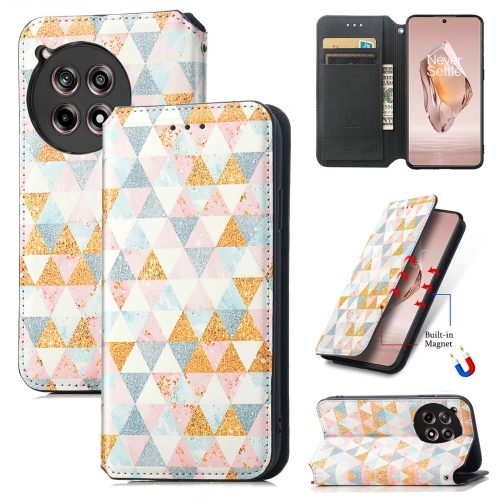 

For OnePlus Ace 3 CaseNeo Colorful Magnetic Leather Phone Case(Rhombus)