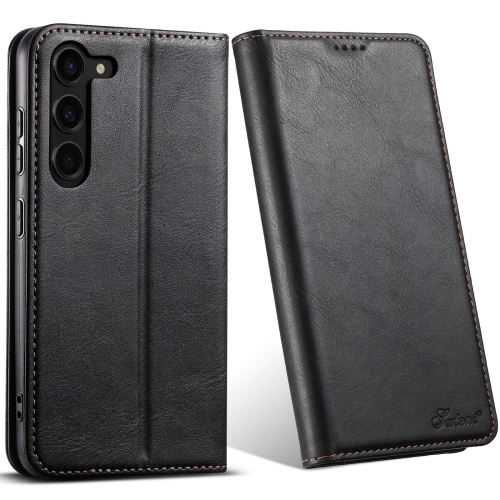 

For Samsung Galaxy S23+ 5G Suteni J02 Oil Wax Wallet Leather Phone Case(Black)