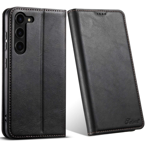 

For Samsung Galaxy S22+ 5G Suteni J02 Oil Wax Wallet Leather Phone Case(Black)