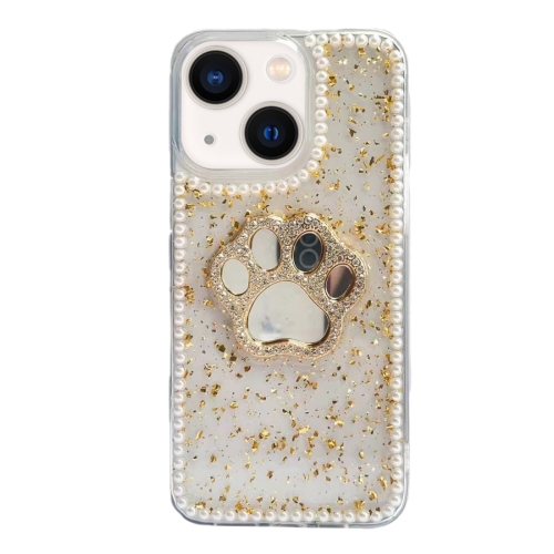 

For iPhone 13 Cat Claw Mirror TPU Phone Case(Gold)