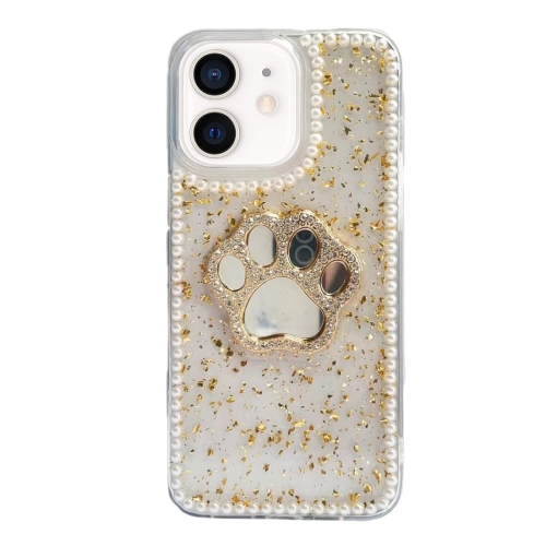 

For iPhone 12 / 12 Pro Cat Claw Mirror TPU Phone Case(Gold)