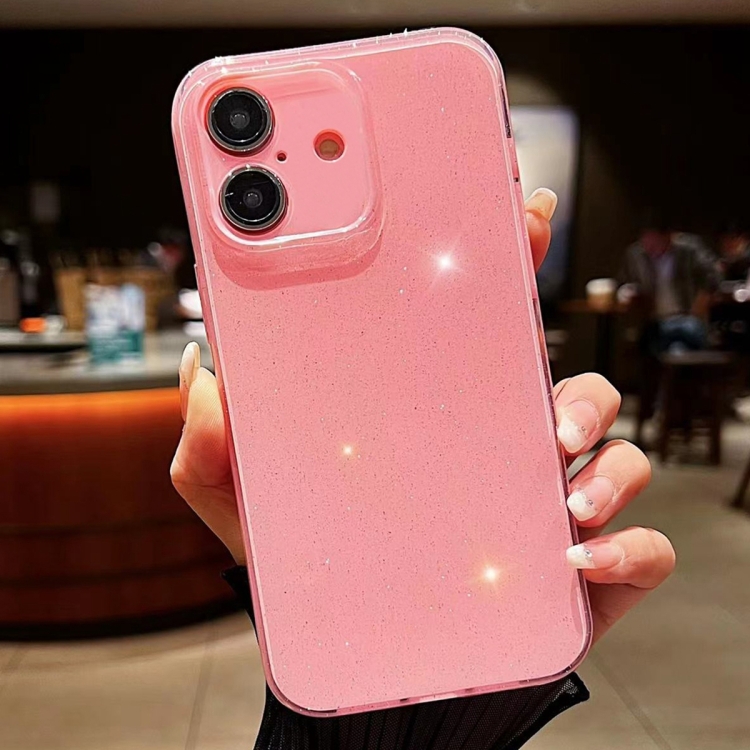 

For iPhone 16 Jelly Glitter Solid Color TPU Phone Case(Pink)