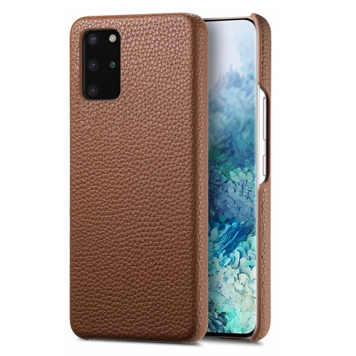 For Samsung Galaxy S20 Litchi Oil Edge Leather Back Phone Case(Brown)