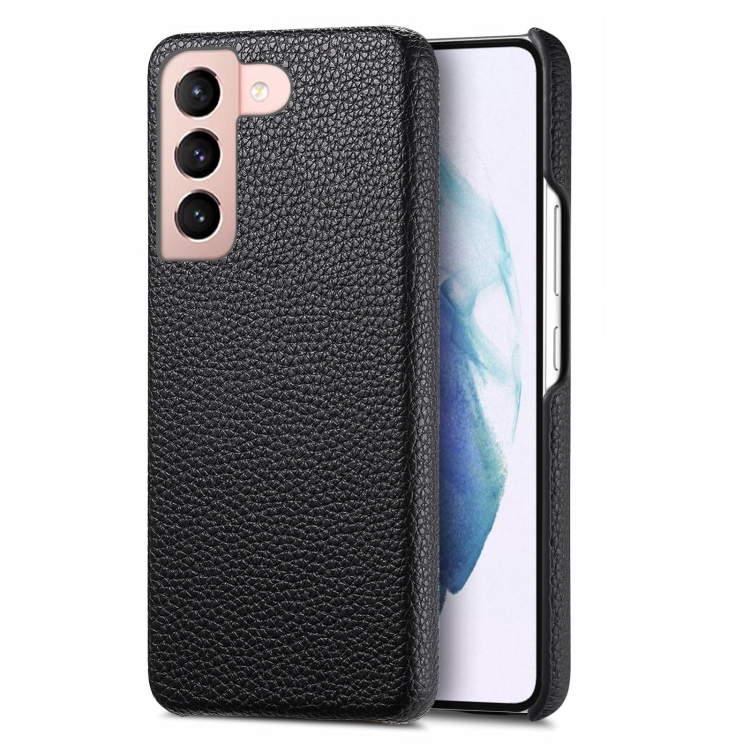 

For Samsung Galaxy S21+ 5G Litchi Oil Edge Leather Back Phone Case(Black)