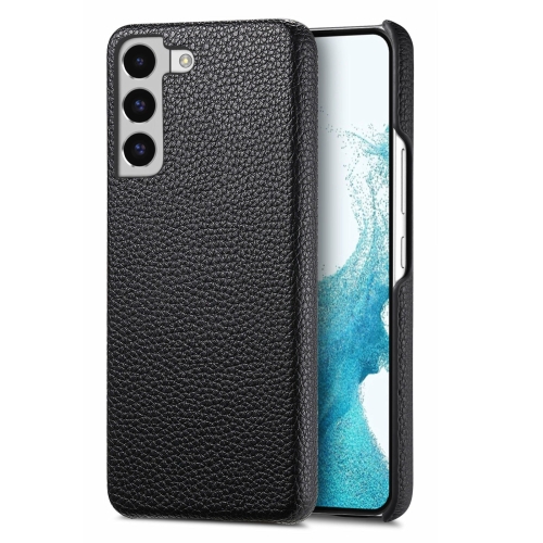 

For Samsung Galaxy S22+ 5G Litchi Oil Edge Leather Back Phone Case(Black)