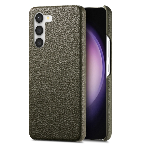 

For Samsung Galaxy S23+ 5G Litchi Oil Edge Leather Back Phone Case(Green)