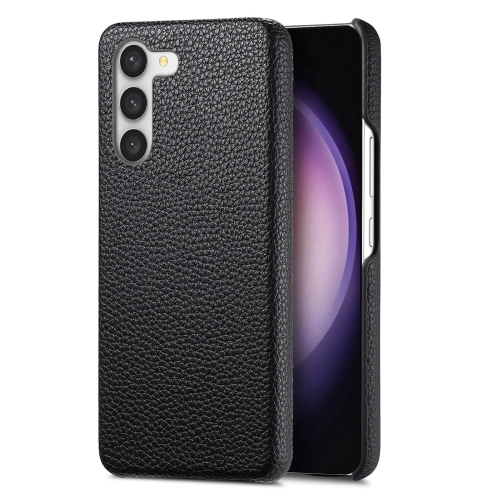 

For Samsung Galaxy S23+ 5G Litchi Oil Edge Leather Back Phone Case(Black)