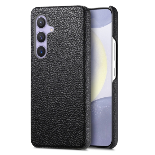 

For Samsung Galaxy S24 5G Litchi Oil Edge Leather Back Phone Case(Black)
