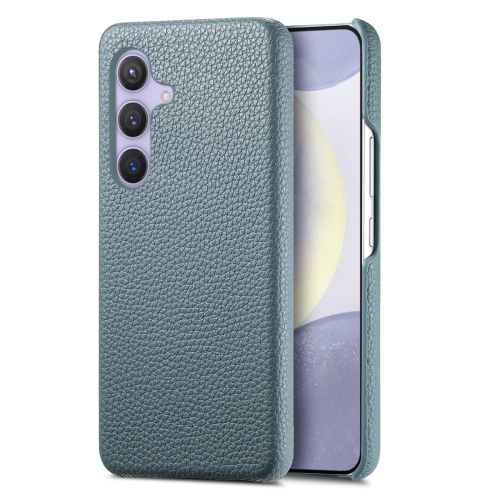 

For Samsung Galaxy S24 5G Litchi Oil Edge Leather Back Phone Case(Blue)