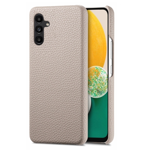 

For Samsung Galaxy A13 5G Litchi Oil Edge Leather Back Phone Case(Khaki)