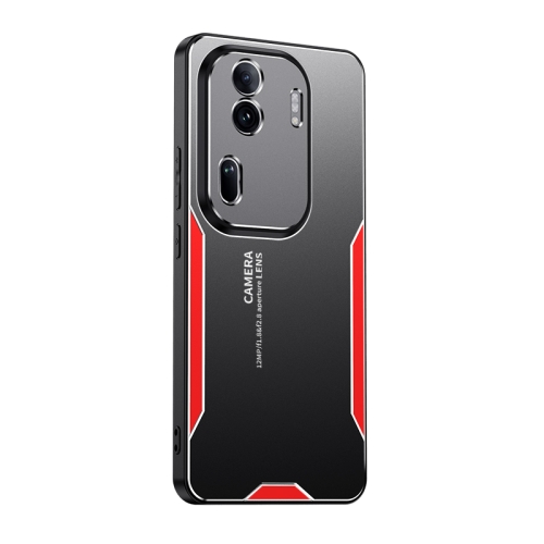 

For OPPO Reno11 Pro Global Blade Series TPU Hybrid Metal Phone Case(Red)