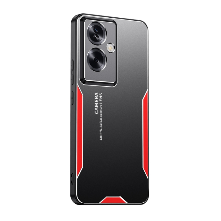 

For OPPO A79 5G Global Blade Series TPU Hybrid Metal Phone Case(Red)