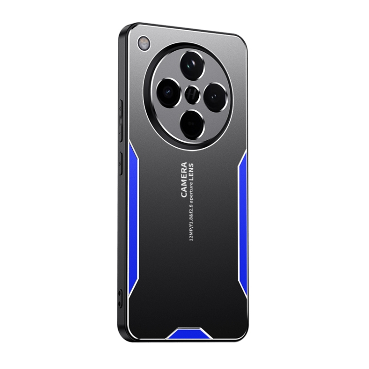 

For OPPO Find X8 Blade Series TPU Hybrid Metal Phone Case(Blue)