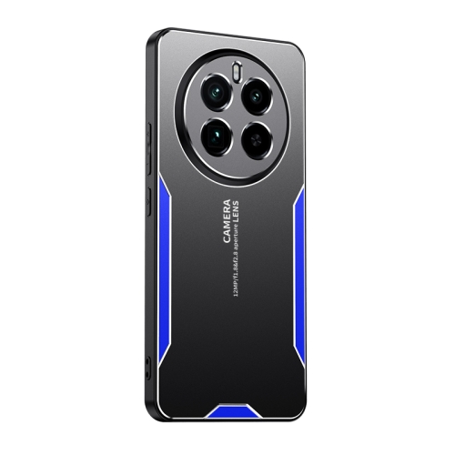 

For Realme GT5 Pro Blade Series TPU Hybrid Metal Phone Case(Blue)