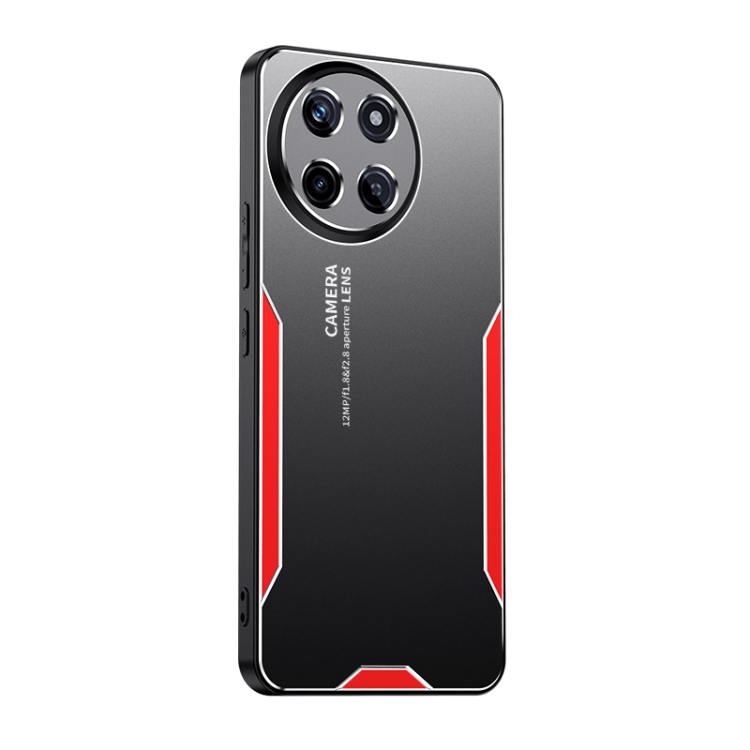 

For Realme 11 4G Global Blade Series TPU Hybrid Metal Phone Case(Red)
