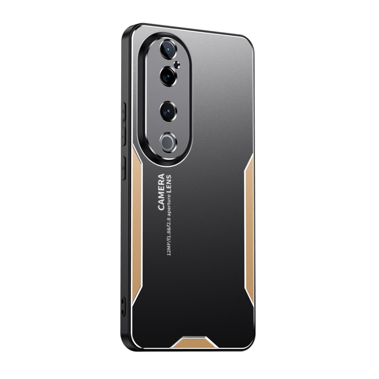 

For vivo S19 Pro Blade Series TPU Hybrid Metal Phone Case(Gold)