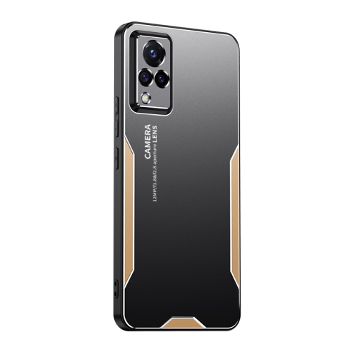 

For vivo S9 Blade Series TPU Hybrid Metal Phone Case(Gold)