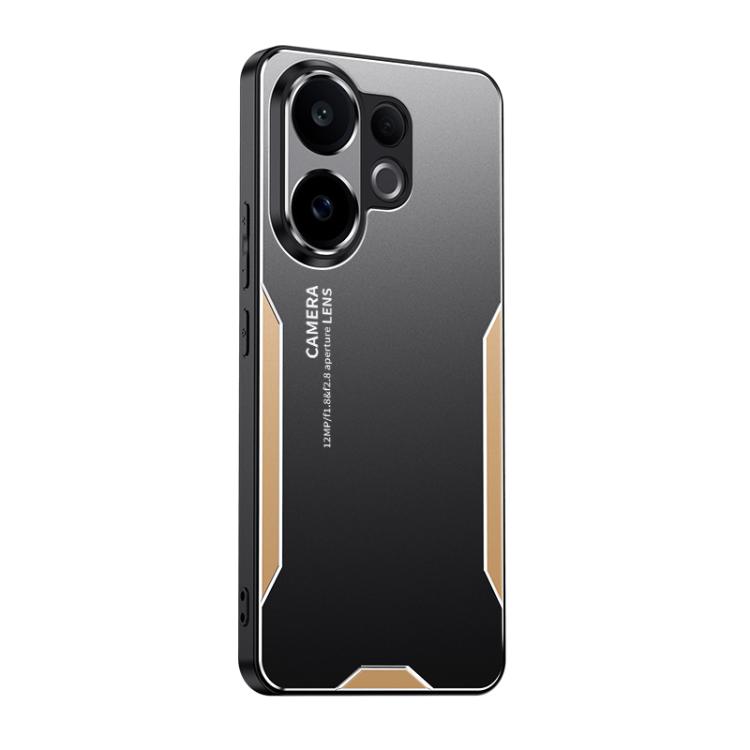 

For vivo S30 Blade Series TPU Hybrid Metal Phone Case(Gold)