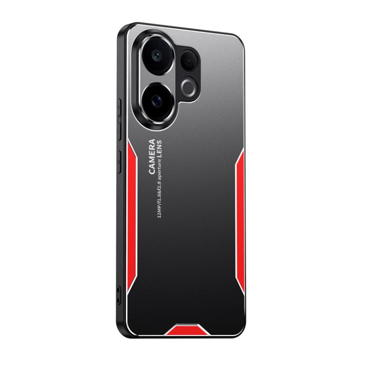 

For vivo S30 Blade Series TPU Hybrid Metal Phone Case(Red)