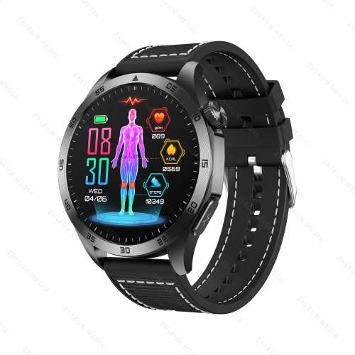 

ET485 1.43 inch Color Screen Smart Watch Nylon Strap, Support Bluetooth Call / ECG(Black)