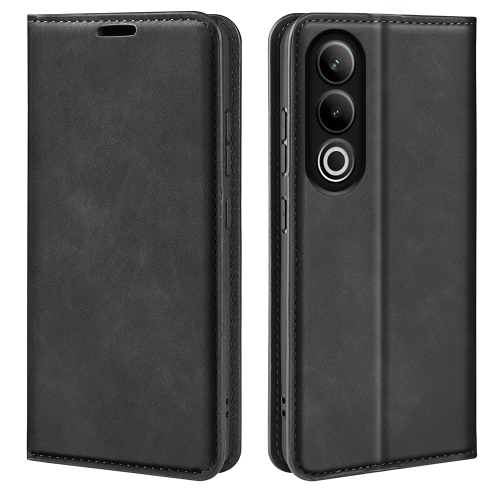 

For OnePlus Ace 3V Retro-skin Magnetic Suction Leather Phone Case(Black)