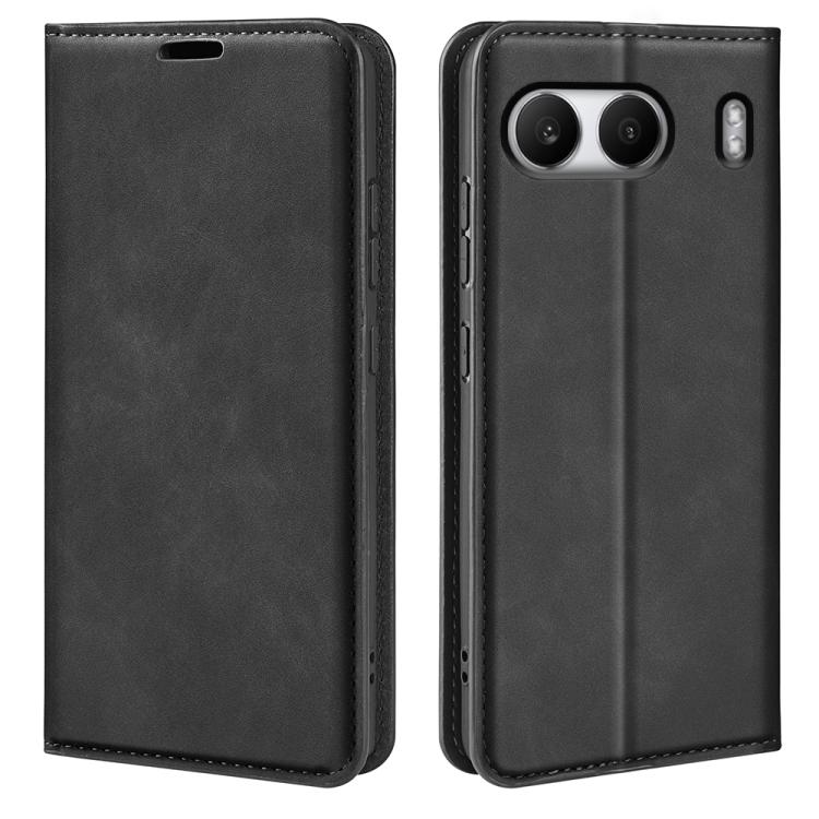 

For OnePlus Nord 4 Retro-skin Magnetic Suction Leather Phone Case(Black)