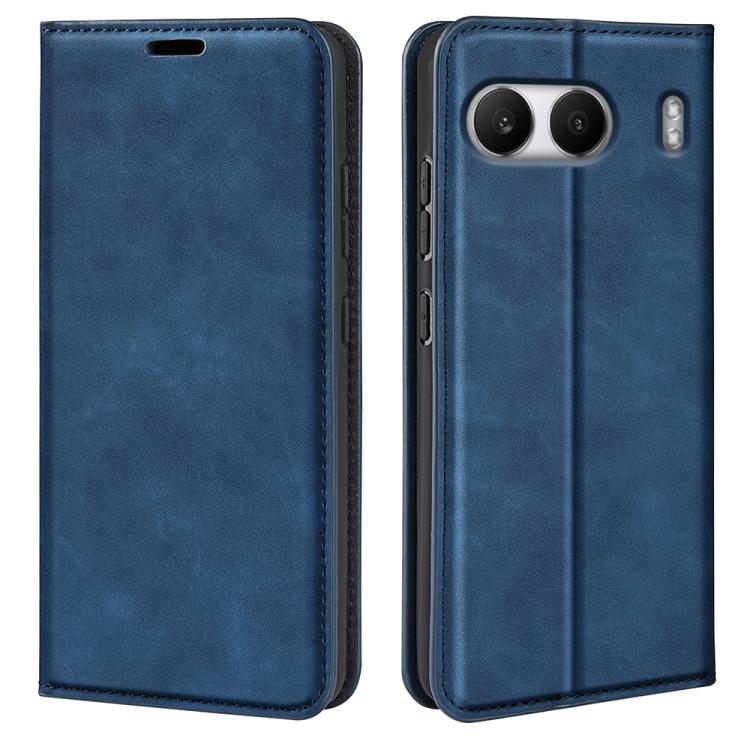 

For OnePlus Nord 4 Retro-skin Magnetic Suction Leather Phone Case(Dark Blue)