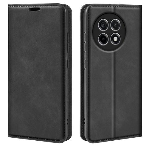 

For OnePlus Ace 5 Pro Retro-skin Magnetic Suction Leather Phone Case(Black)