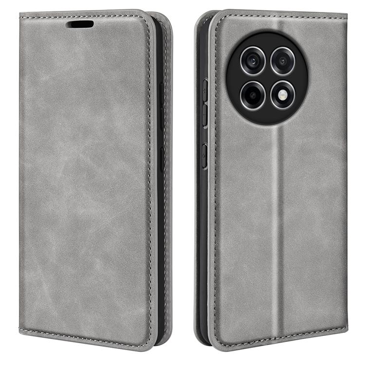 

For OnePlus Ace 5 Pro Retro-skin Magnetic Suction Leather Phone Case(Grey)