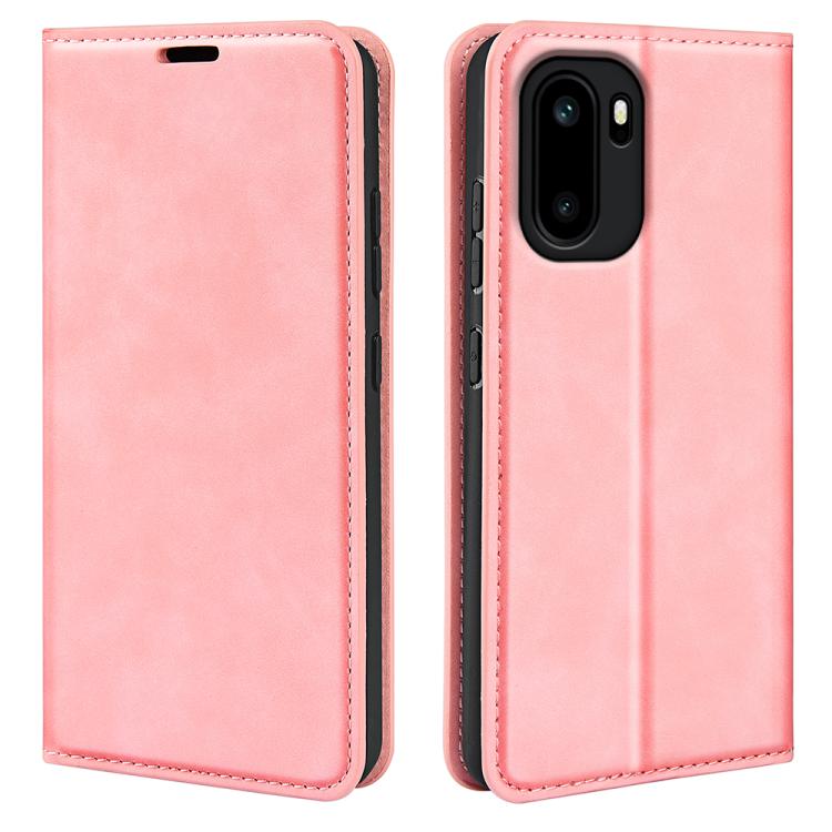 

For OnePlus 15R / Ace 6 5G / 6T 5G Retro-skin Magnetic Suction Leather Phone Case(Pink)