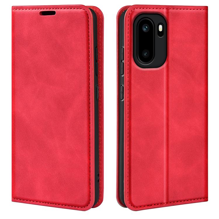 

For OnePlus 15R / Ace 6 5G / 6T 5G Retro-skin Magnetic Suction Leather Phone Case(Red)