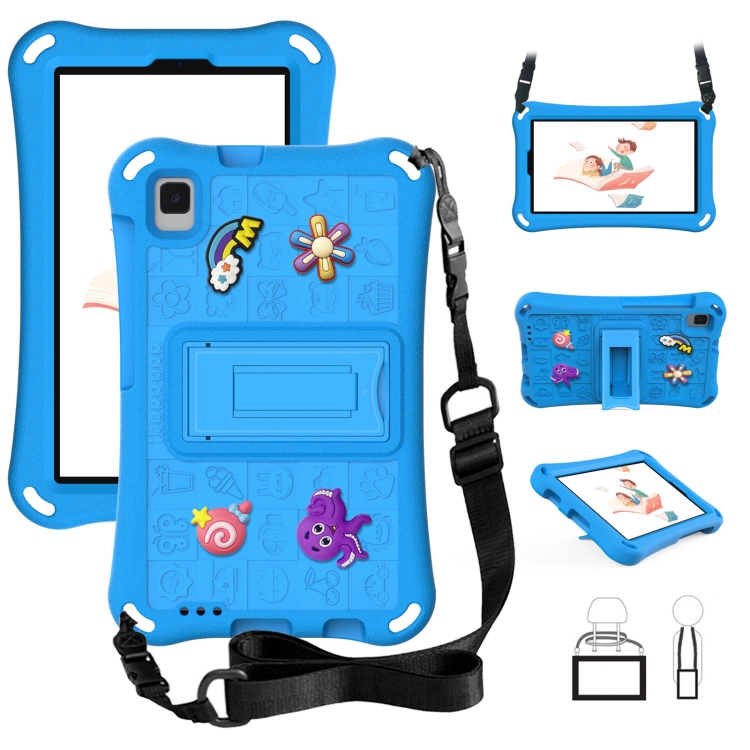 

For Samsung Galaxy Tab A9 8.7 2023 X115 Hi Baby EVA Full Body Tablet Case with Strap(Sky Blue)