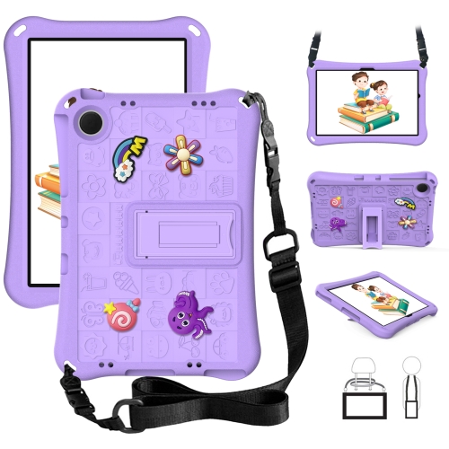 

For Samsung Galaxy Tab A9+ 11.0 X210 Hi Baby EVA Full Body Tablet Case with Strap(Light Purple)