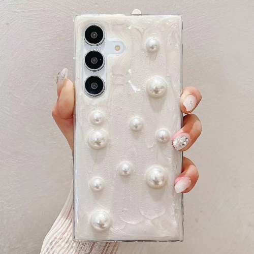 

For Samsung Galaxy S24 5G Cream Gum Decoden TPU Phone Case(Pearl)