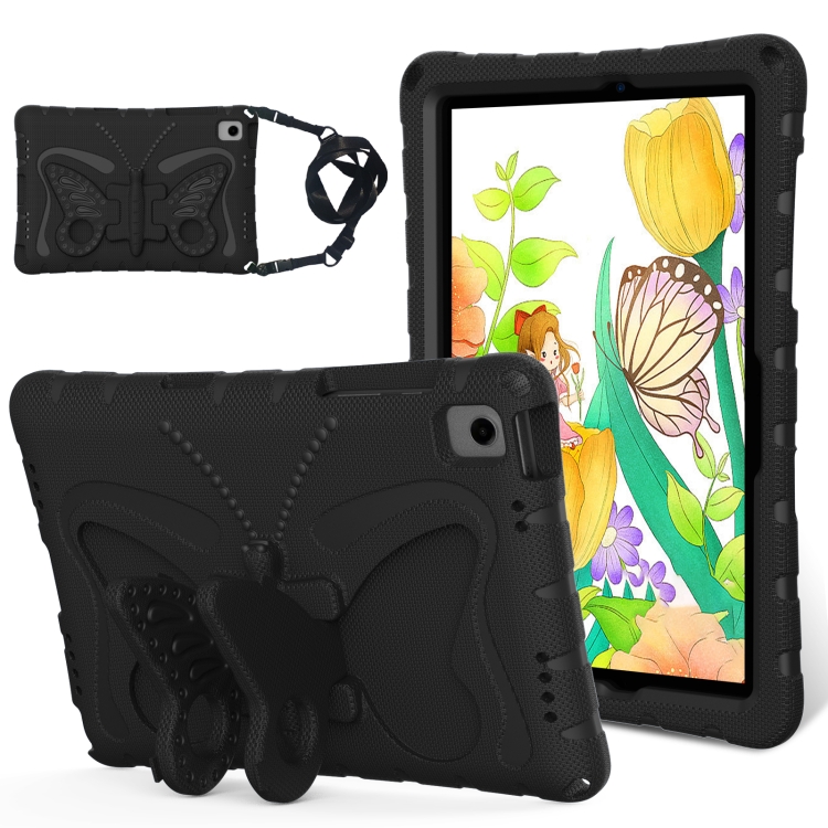 

For Samsung Galaxy Tab A9+ X210 / X216 Butterfly Bracket EVA Shockproof Tablet Case(Black)