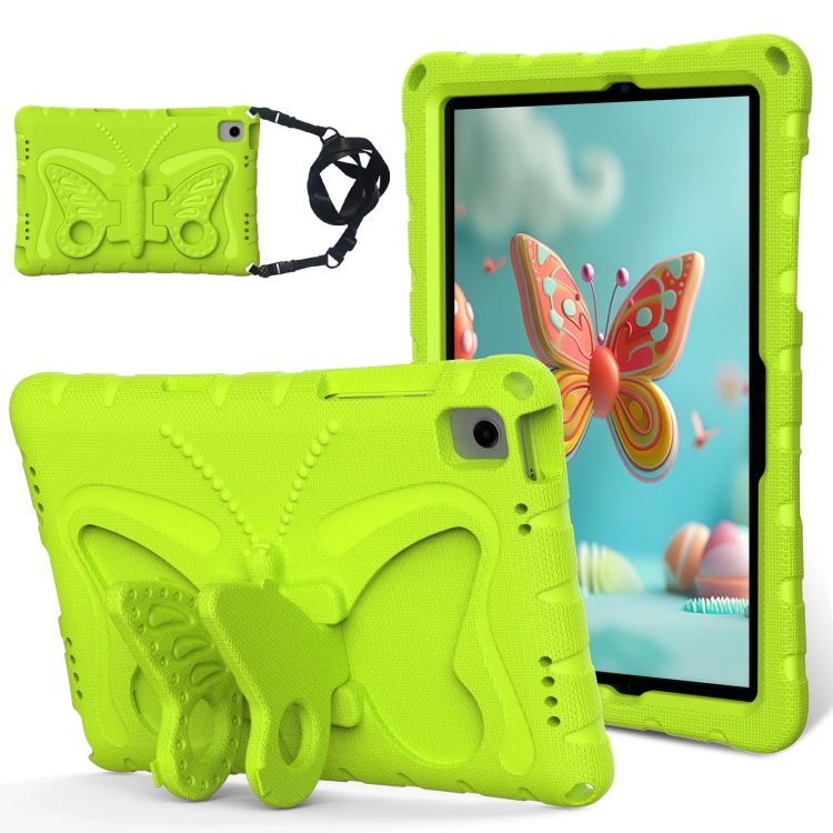 

For Samsung Galaxy Tab A9+ X210 / X216 Butterfly Bracket EVA Shockproof Tablet Case(Grass Green)