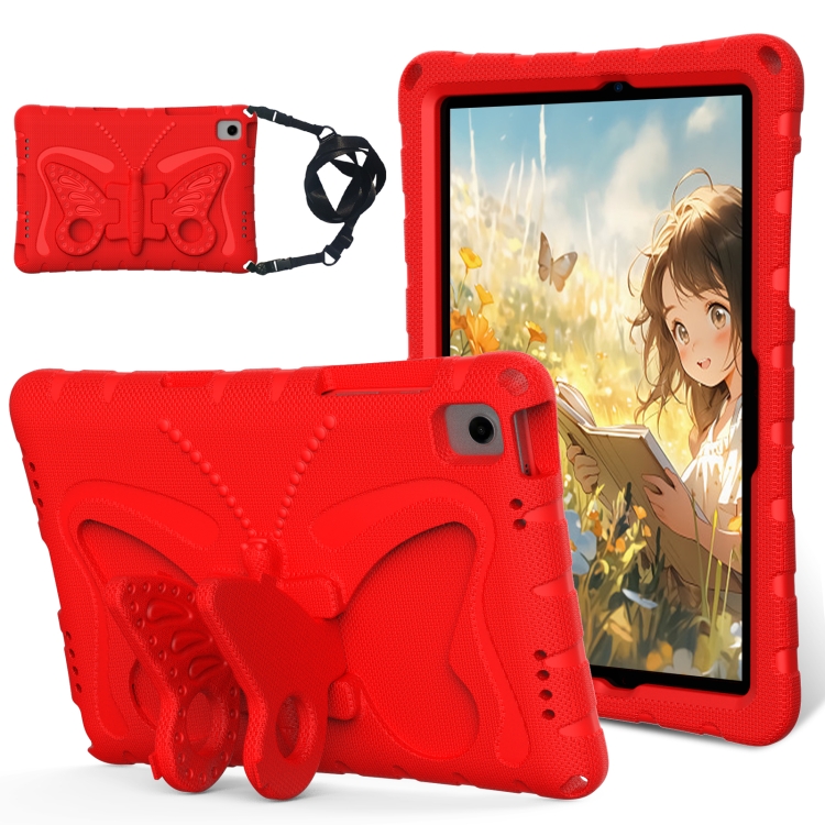 

For Samsung Galaxy Tab A9+ X210 / X216 Butterfly Bracket EVA Shockproof Tablet Case(Red)
