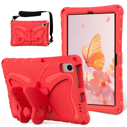 

For Samsung Galaxy Tab S6 Lite 10.4 P610 Butterfly Bracket EVA Shockproof Tablet Case(Red)