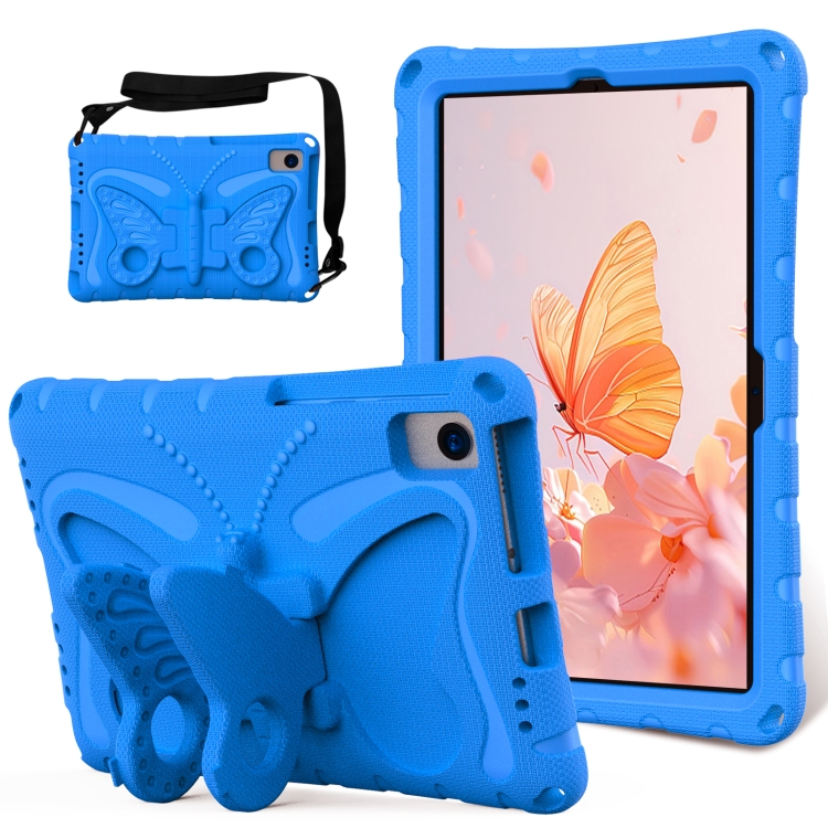 

For Samsung Galaxy Tab S6 Lite 10.4 P610 Butterfly Bracket EVA Shockproof Tablet Case(Blue)