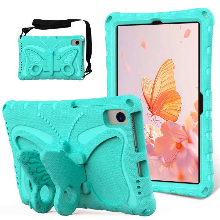 

For Samsung Galaxy Tab S6 10.5 T860 Butterfly Bracket EVA Shockproof Tablet Case(Mint Green)