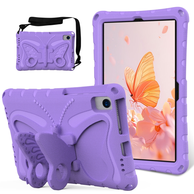 

For Samsung Galaxy Tab S5e 10.5 T720 Butterfly Bracket EVA Shockproof Tablet Case(Light Purple)