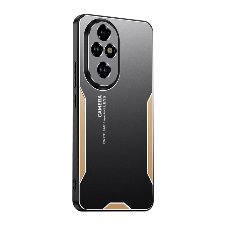 

For Honor 200 Blade Series TPU Hybrid Metal Phone Case(Gold)