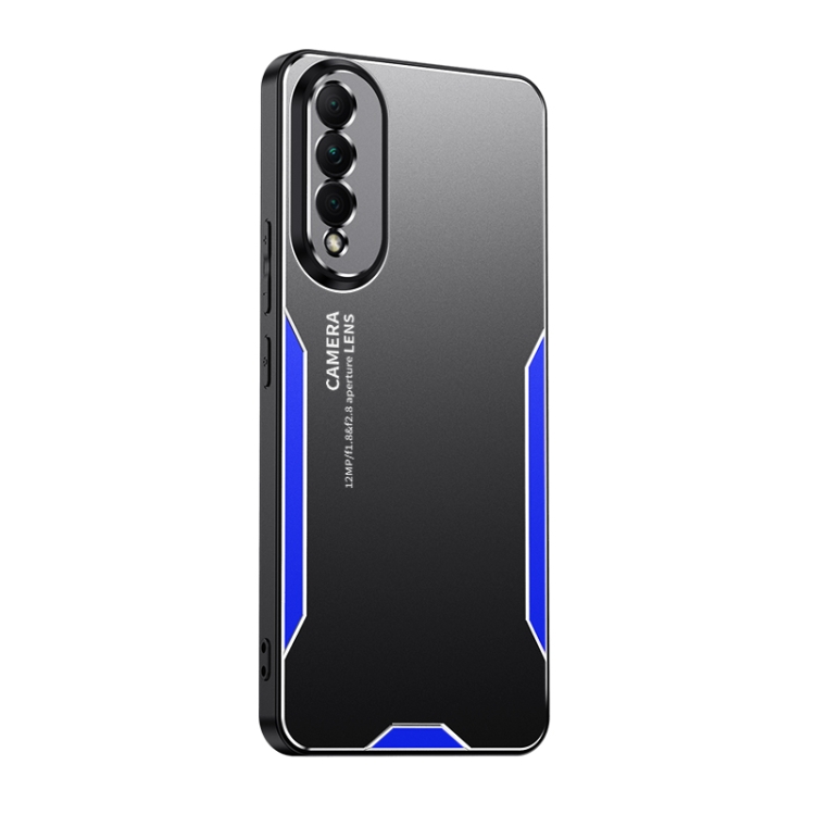 

For Honor X20 SE Blade Series TPU Hybrid Metal Phone Case(Blue)