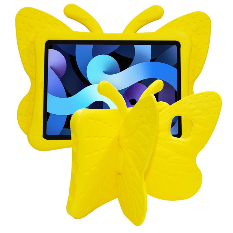 

For iPad Pro 11 2024 Butterfly Bracket Kids EVA Shockproof Tablet Case(Yellow)