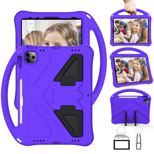 

For iPad Pro 11 2024 EVA Shockproof Tablet Case with Holder(Purple)